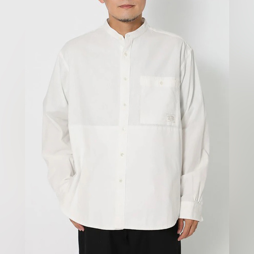 Snow Peak Stand Collar Button Down Shirt